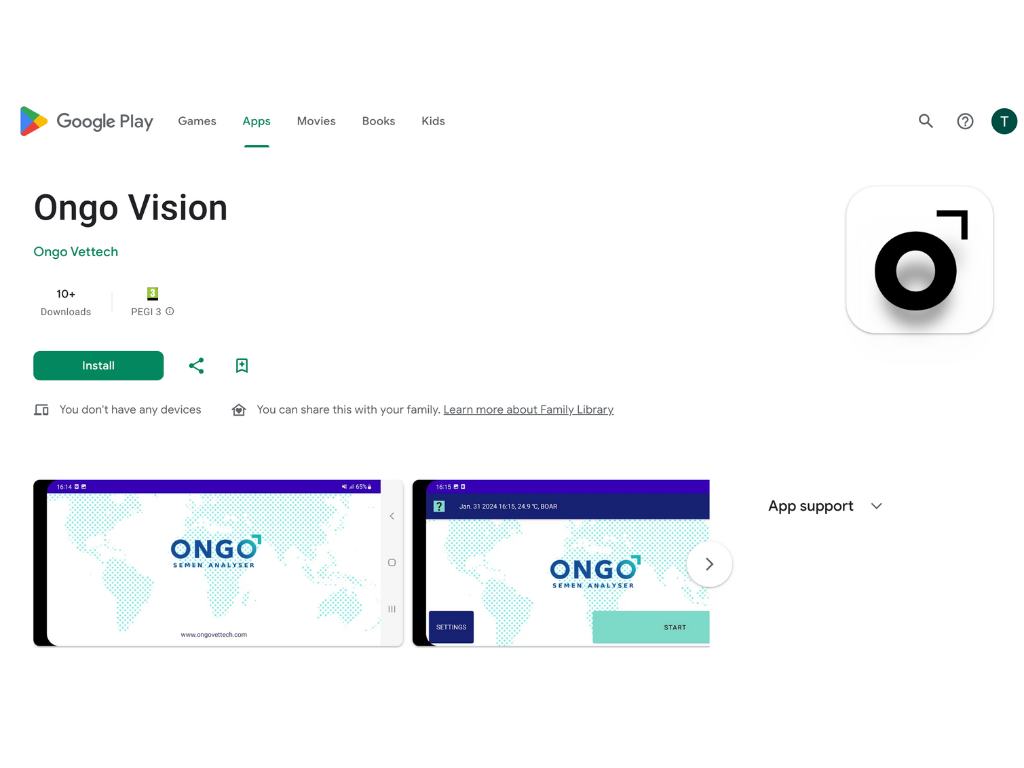 Ongo Vision Android App in Google Play